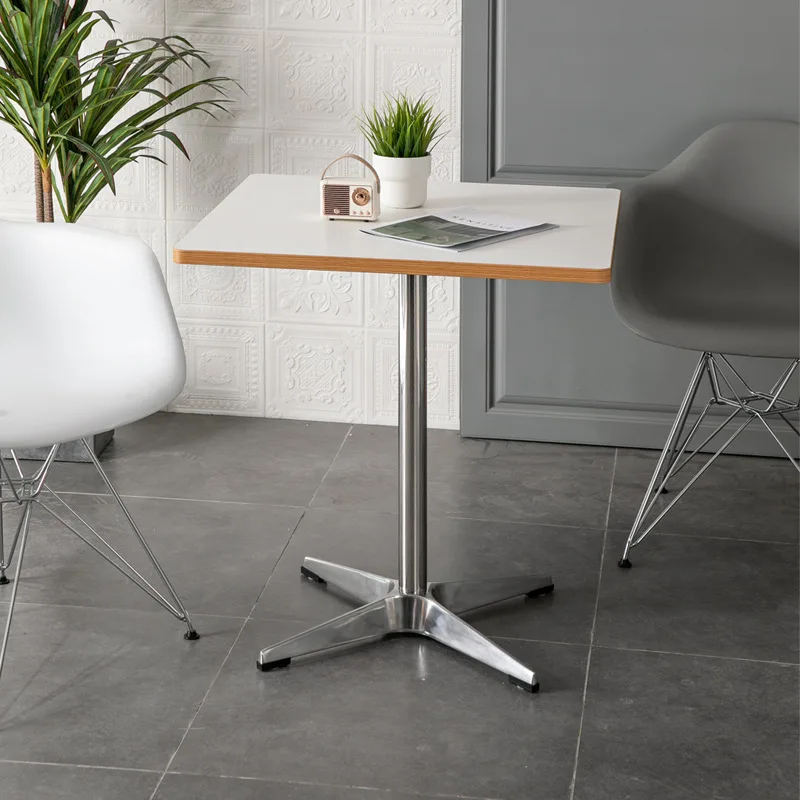 Nordischer moderner einfacher Esstisch für Zuhause, Freizeittisch, Internet-Promi, weißer runder Verhandlungstisch