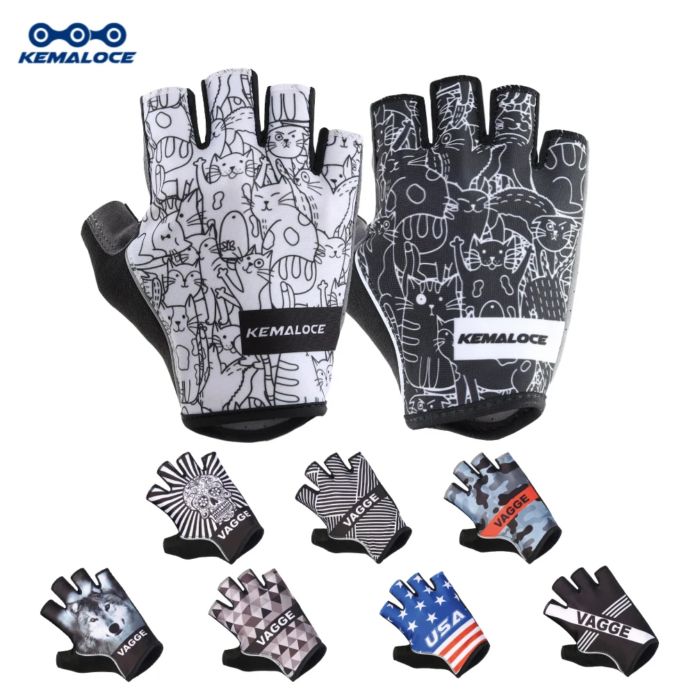 KEMALOCE Cycling Gloves Half Finger Men&Women Non-Slip Reflective MTB Bicycle Mittens Road Bike Gloves With Gel