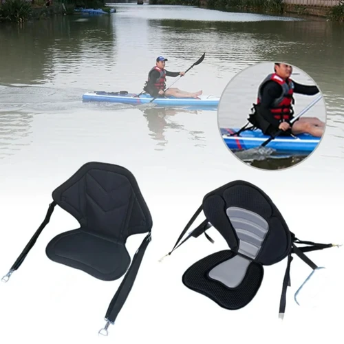 Asientos para Kayak, lujoso asiento acolchado para canoa, asiento de SUP, asiento de barco ajustable, cómodo asiento de pesca compuesto, soporte trasero Universal para sentarse