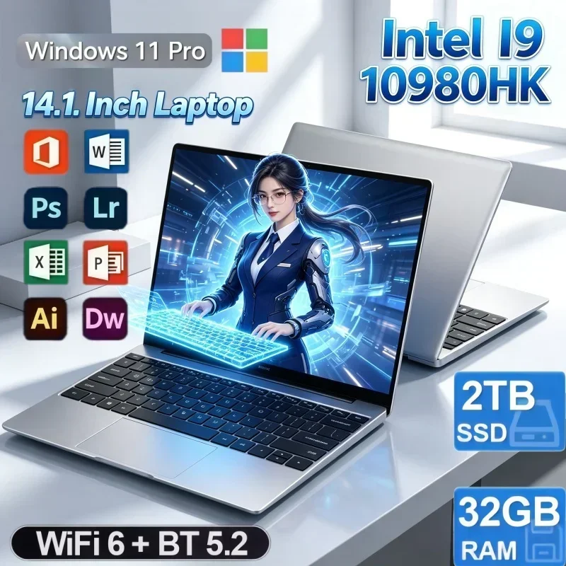 Intel 14.1‑Inch Full View Display Laptop Windows 11 OS Intel Core i9‑10980HK 32GB 2TB SSD Ultrabook For Daily Work Entertainment - Aliexpress Deal
