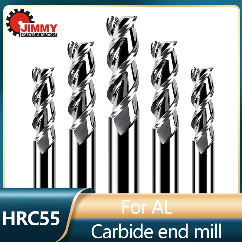 

Hrc55 Tungsten Steel Milling Tool​1-20mm Milling Cutter 3 Flute Carbide Flat End Mill for Aluminum Alloy and Wood