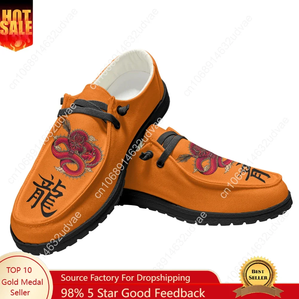 

Chinese Dragon Casual Shoes Flat Shoe Men Woman Breathable Casual Indoor Outdoor Lightweight Footwear Couple Custom Made Shoe