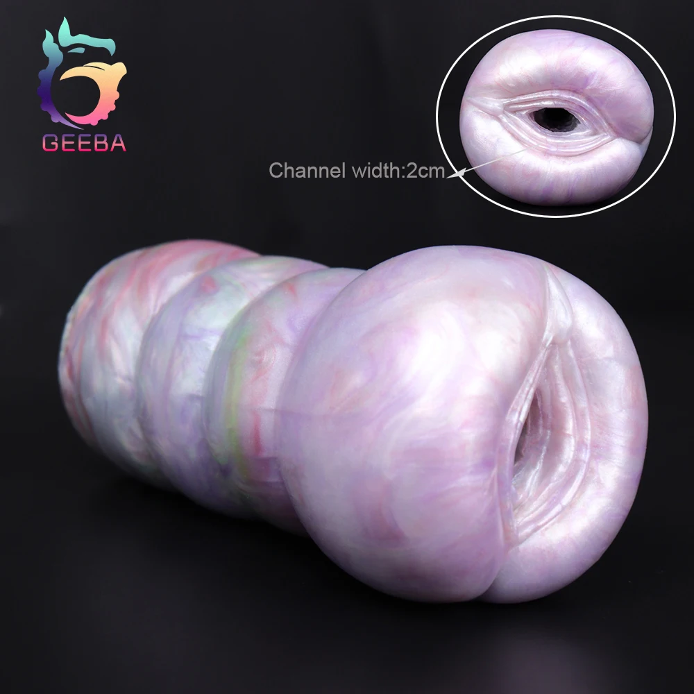 

GEEBA Soft Silicone Masturbator Male Masturbation Cup For Men Realistic Vagina Pocket Pussy Stroker Penis Exerciser Adult SexToy