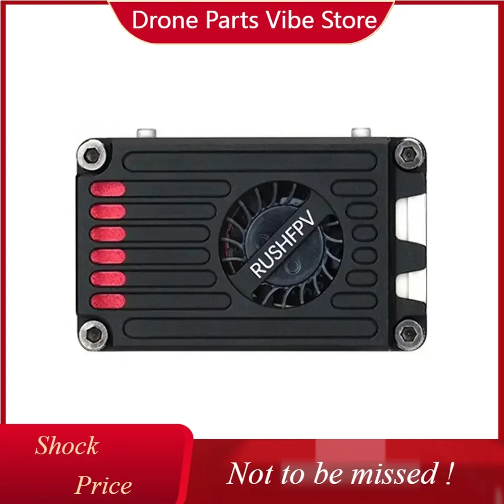 

DP RUSHFPV MAX SOLO XBAND 4.9GHz 2.5W 8CH VTX - CNC Shell Built-In Cooling Fan for FPV Range Racing Drone