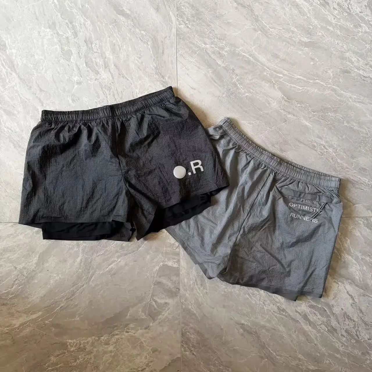 Shorts de course à pied et de cross-country Optimist Runners, légers, à double compression, pour l'entraînement physique