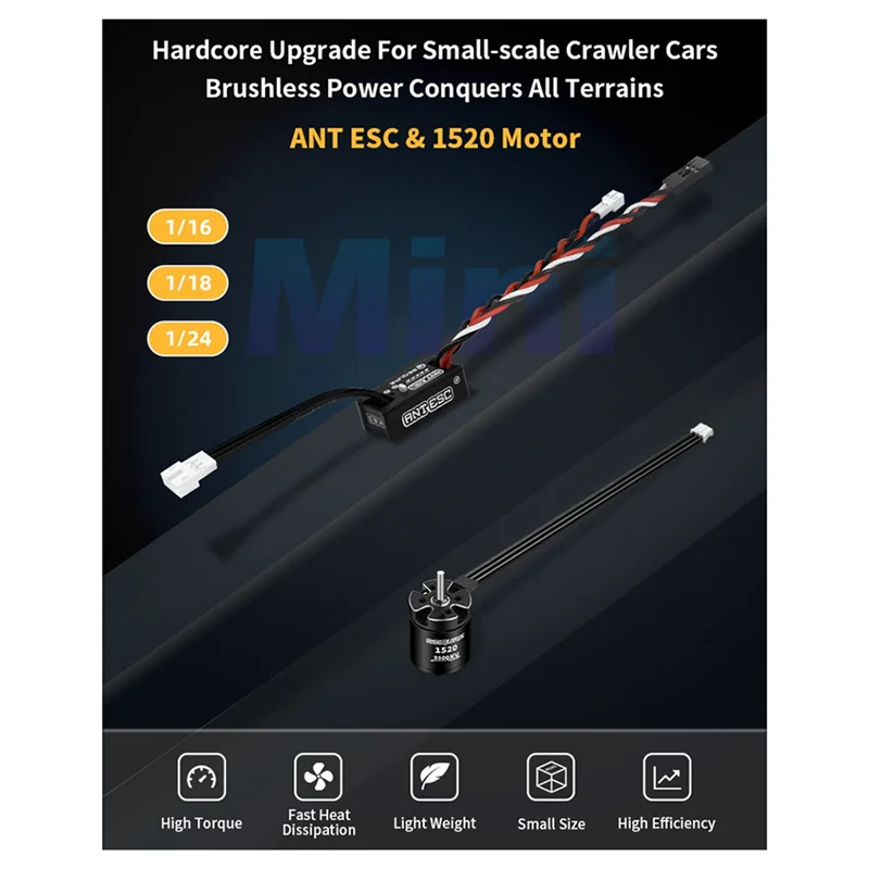 N33R-SEQURE Ant Esc 2-3S High Performance Outer Rotor Brushless Power Kit For Rc Climbing Car - Image 4