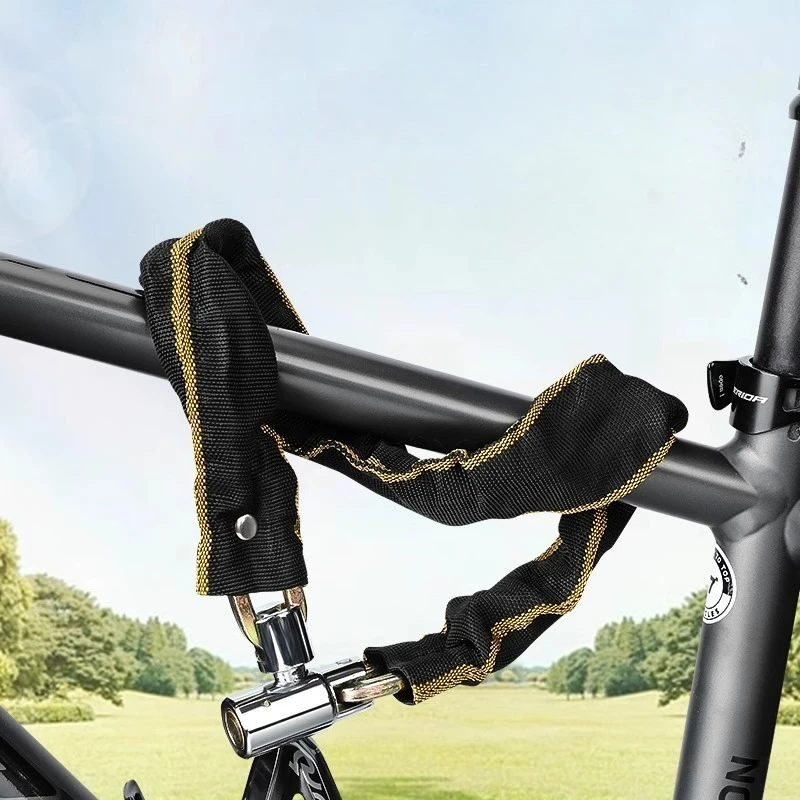 100CM Anti-Theft Iron Chain Lock Anti-Pick Security Lock for Mountain Bike E-Bike Electric Motorcycle