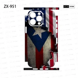 Colorful Decal Skin for iPhone17 16 15 14 13 12 11 Pro XS Max XR Soft Back Screen Protector 3M Wrap with Side Skin Sticker