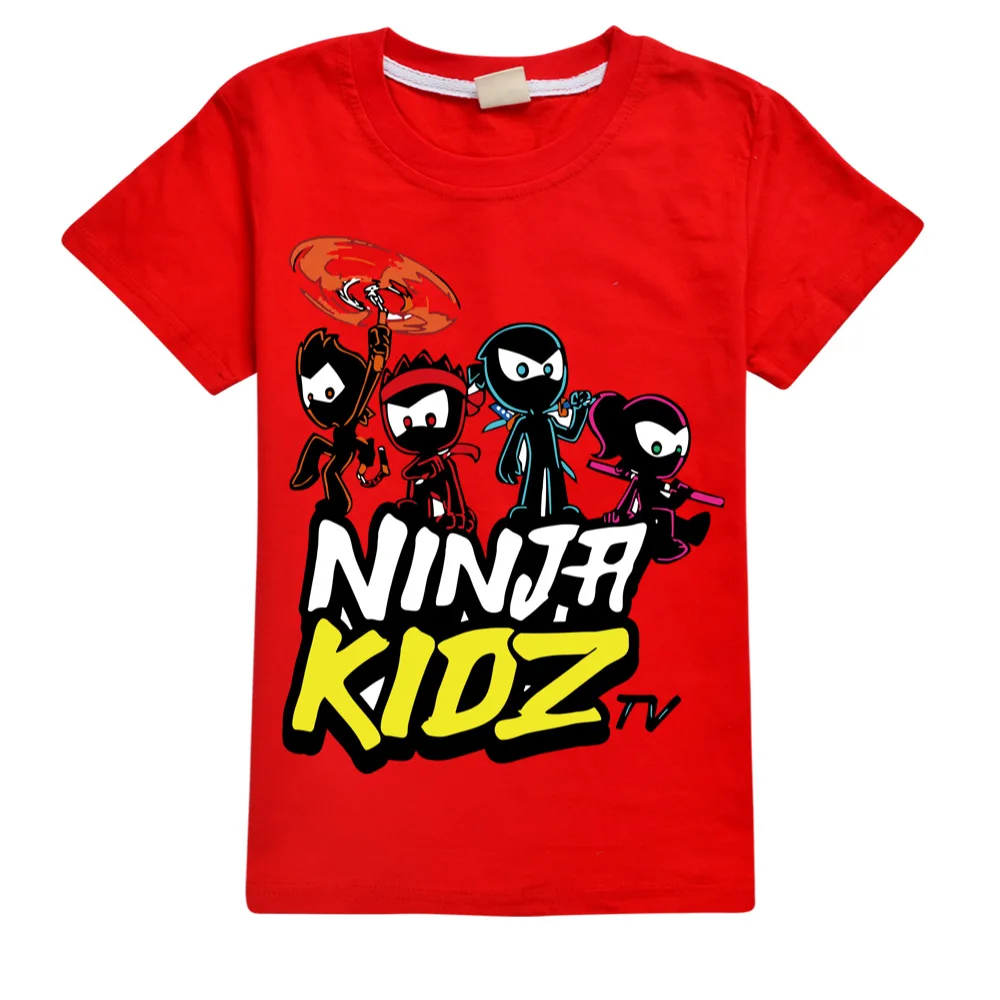 2024 NINJA KIDZ Toddler Summer T-shirt Teenage Girls Clothing Cotton Boys Tshirt Boutique Kids Tees O-Neck Children Tops Shirt