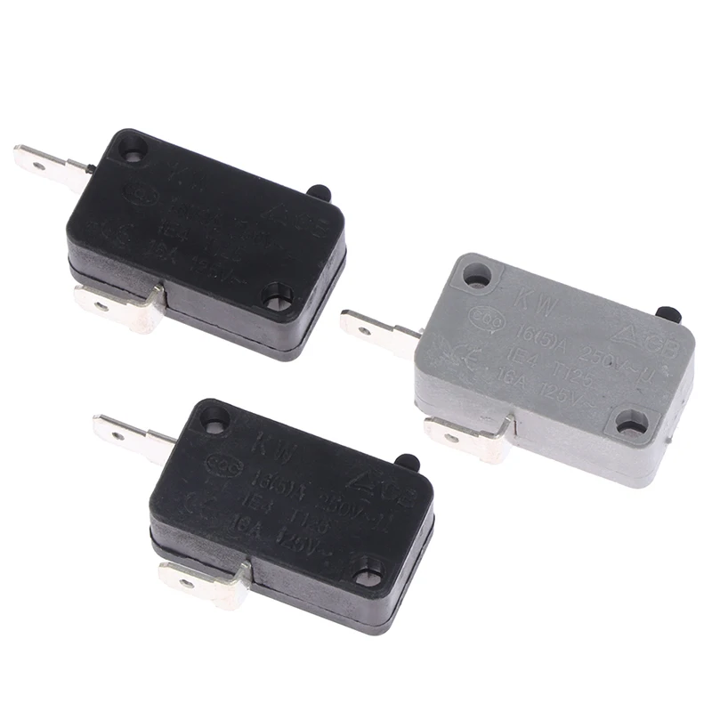 2pcs Micro Switch Microwave Oven KW16(5)A 250VAC Microwave Oven Door Micro Normally Open Close Switch