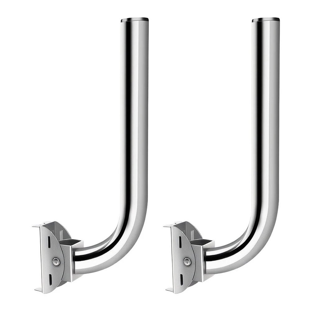 Galvanized Steel For Antenna Bracket Kit 2pcs for Outdoor Wireless For Antenna Installation Rustproof 350x160mm Silver Stainless