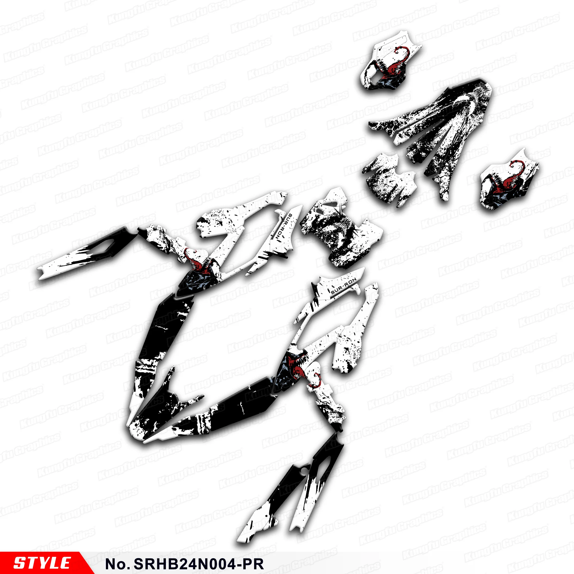 

JY RACING MX Graphics Stickers Complete for Sur-Ron Hyper Bee Surron Dirt eBike, Accessory, SRHB24N004-PR