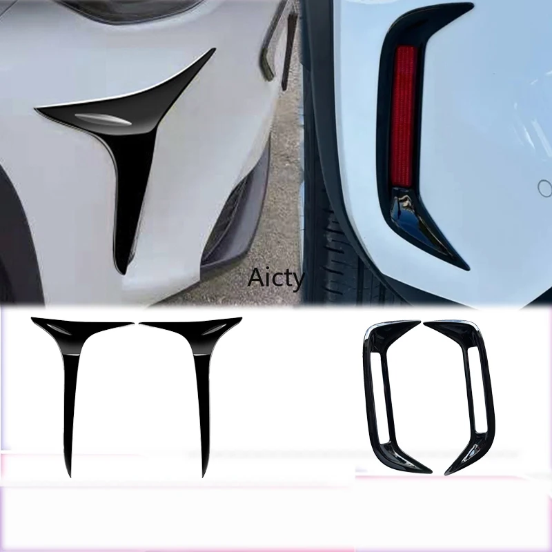 

For Toyota Yaris Cross 2020-2023 Black Front Rear Fog light Lamp Cover Trim Eyebrow Frame Car Styling Exterior Accessories