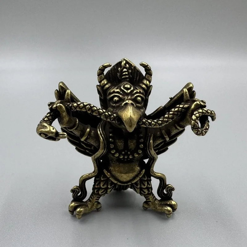 Ornament for Protecting the Dharma,Antique Keychain with Pterosaur Spreading Wings Collectible Bronze