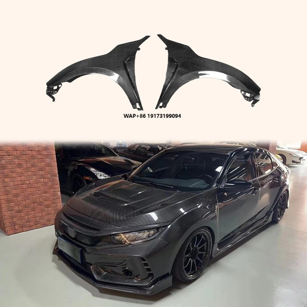 

For Type R FK8 17-21 Carbon OE Style Front Bumper Side Fender Pair