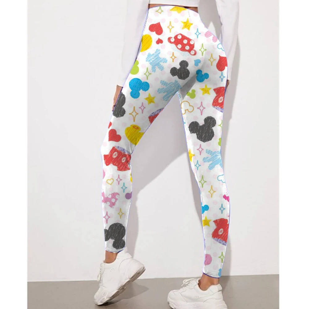Hello Kitty print Sports Leggings Woman Low Impact Yoga Pants Tummy Control Squat Proof Gym Fitness Workout Scrunch Butt Tights