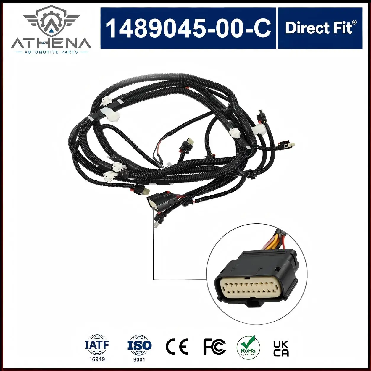 1489045-00-C Front Bumper Fascia Wiring Harness With Fog Lamps Ultrasonic Parking Sensors For Tesla Model Y 2020-2023