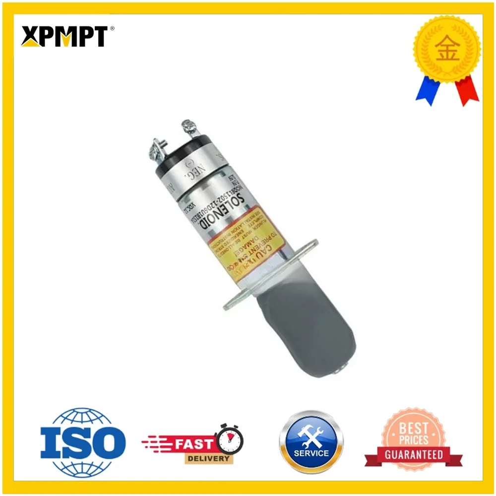 Construction Machinery Excavator Accessories 1502-12D6U1B1S1A Stop Switch Oil Cut-Off Flameout Solenoid Valve for Engine