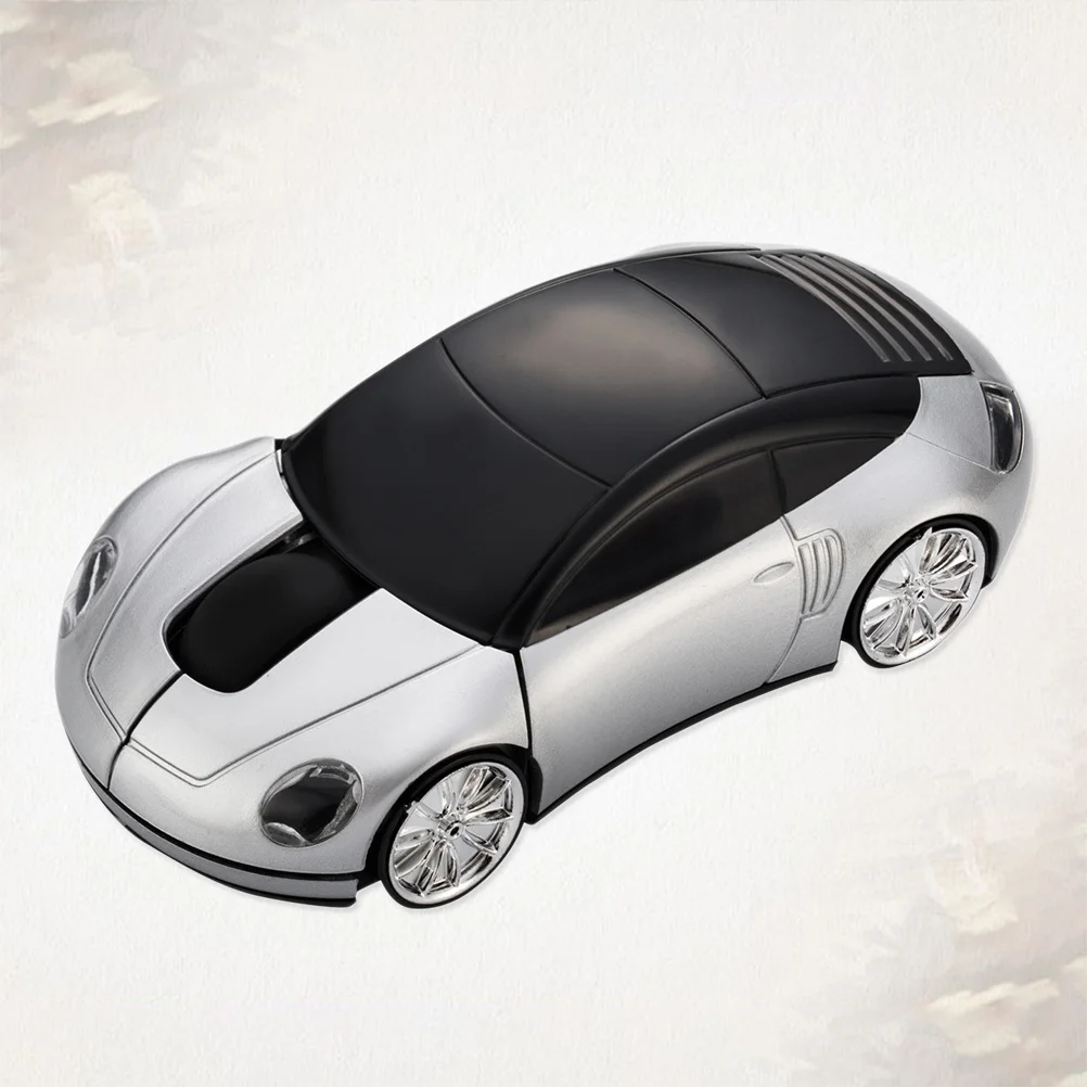 

Silver 2.4ghz Car Shape Wireless Optical Mouse USB Receiver Rechargeable 1600 Dpi Portable Gaming Mouse for Pc Laptop