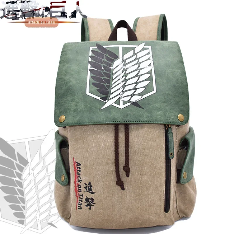 

Attack on Titan Cosplay Backpacks Anime Teenagers School Bags Travel Casual Laptop Bags Rucksack Laptop Backpack Student Bookbag