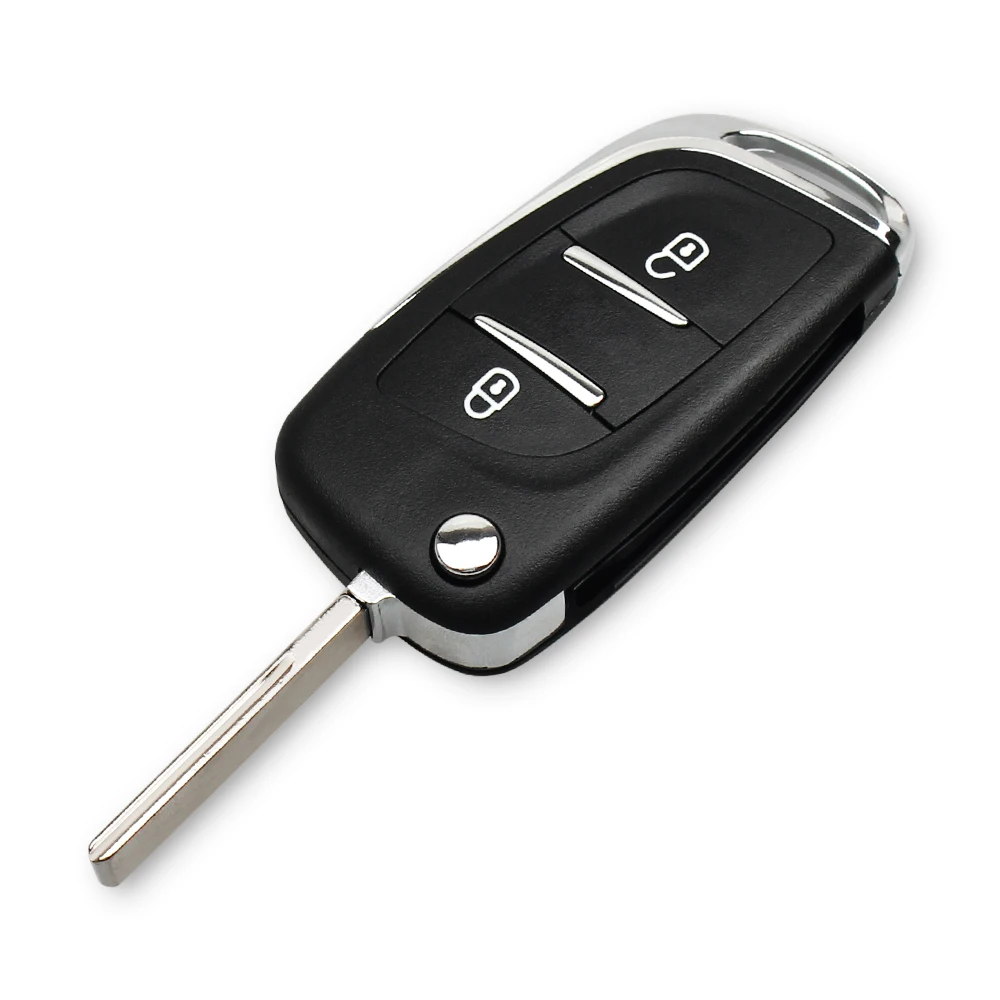 KEYYOU dla Peugeot 207 307 407 408 dla Citroen C4 C2 etui na kluczyki do samochodu 2/3 przyciski zaktualizowane odwróć CE0536 przypadku HU83/VA2