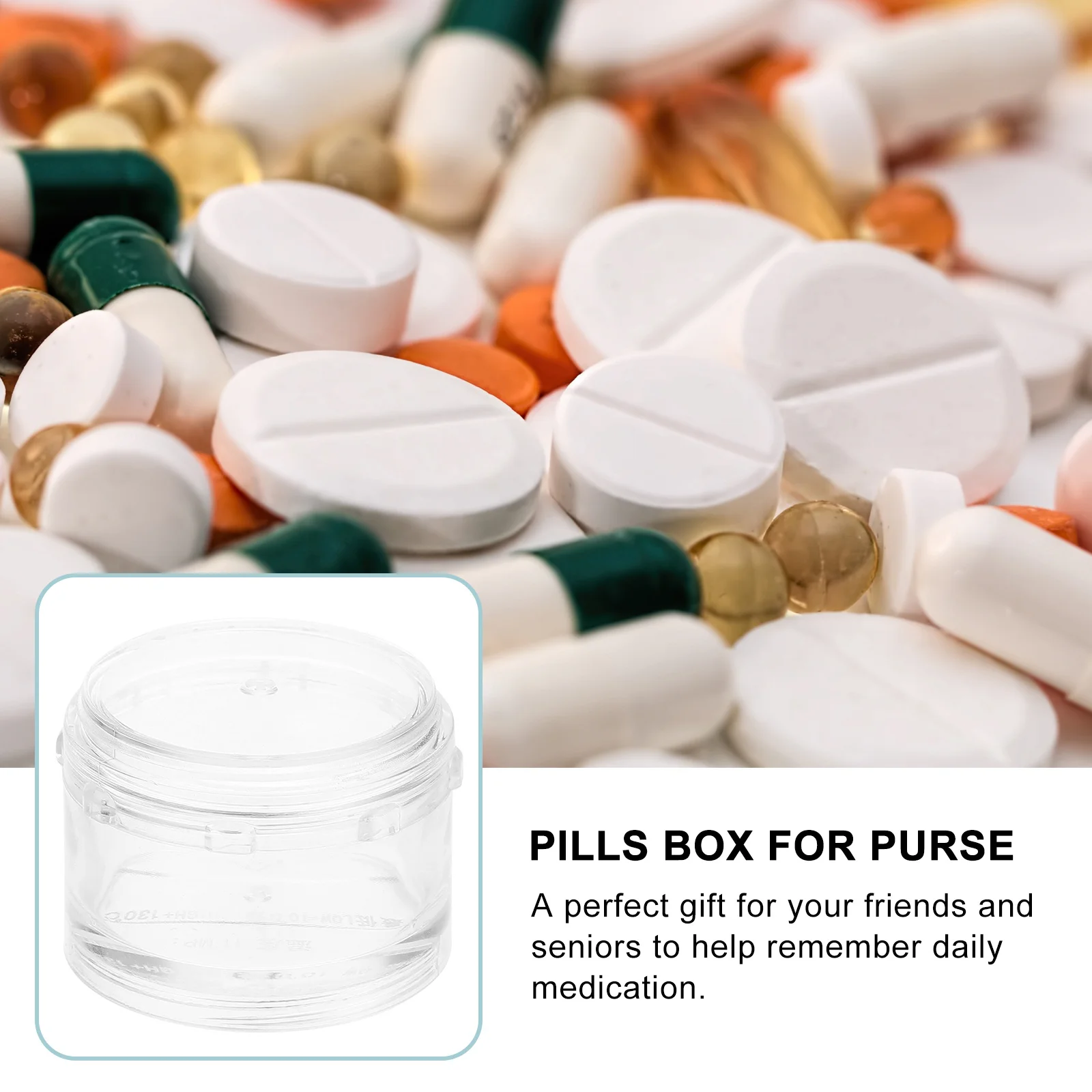 

7 шт., прозрачный круглый органайзер, штабелируемый футляр для лекарств на 7 дней, портативный мини-коробка для хранения таблеток, ювелирных изделий, аксессуаров для путешествий
