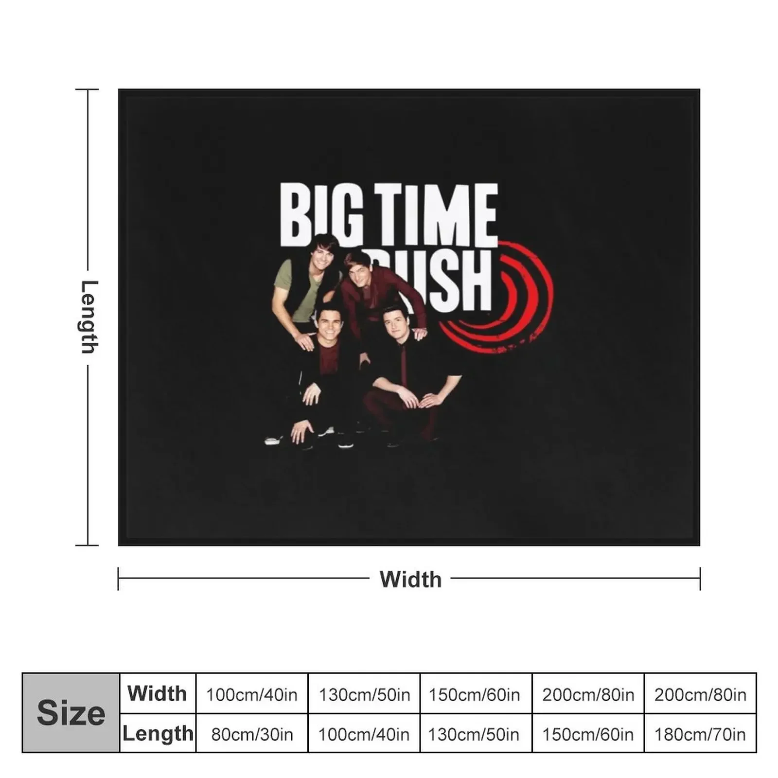 Big Time Rush logo and members Throw Blanket Sofa Quilt Camping Weighted Blankets