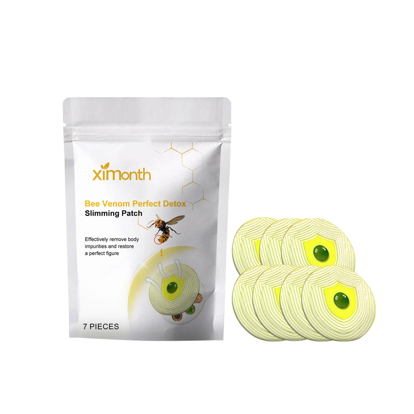 Ximonth Body Shaping Patch Lose Weight Reduce Tummy Fat Firm Belly Thigh Improve Edema Lymphatic Drainage Detox Slimming Sticker