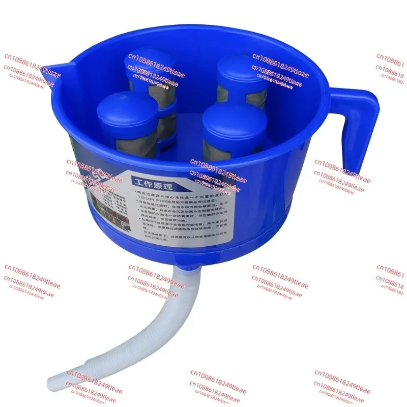 

Funnel type oil and water separator with three/four filter elements diesel gasoline fuel filter fitting accessories