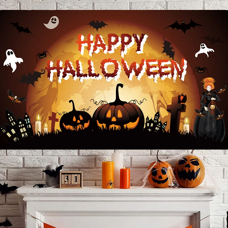 

Horror Themed Event Background: Suitable for Haunted House Halloween Party Atmosphere, Decoration Supplies, Photography Props ﻿