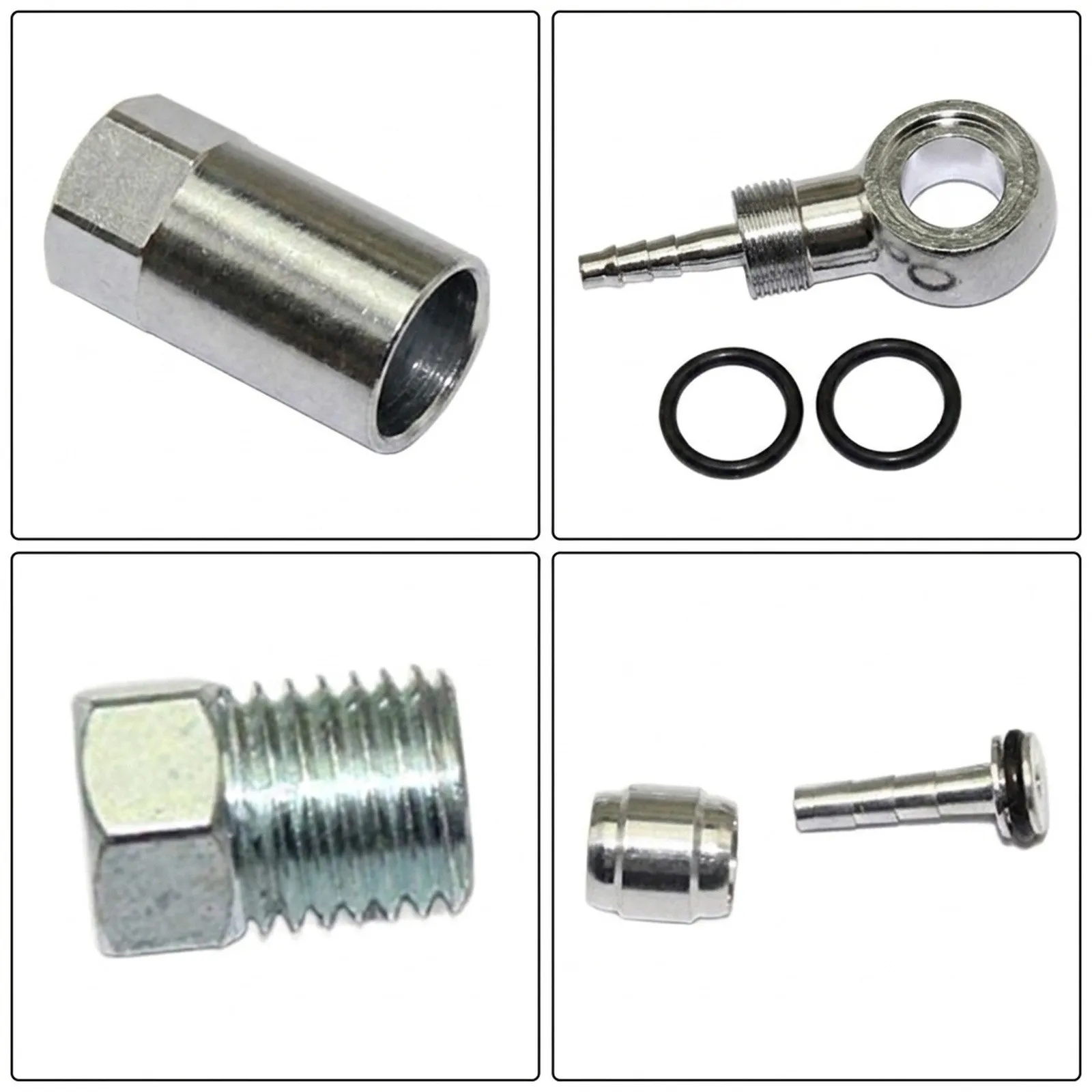Silver Color Hydraulic Hose Fitting for banjo Unit Kit for Bike Bicycle For Formula for rx The Made of Metal (79 characters)