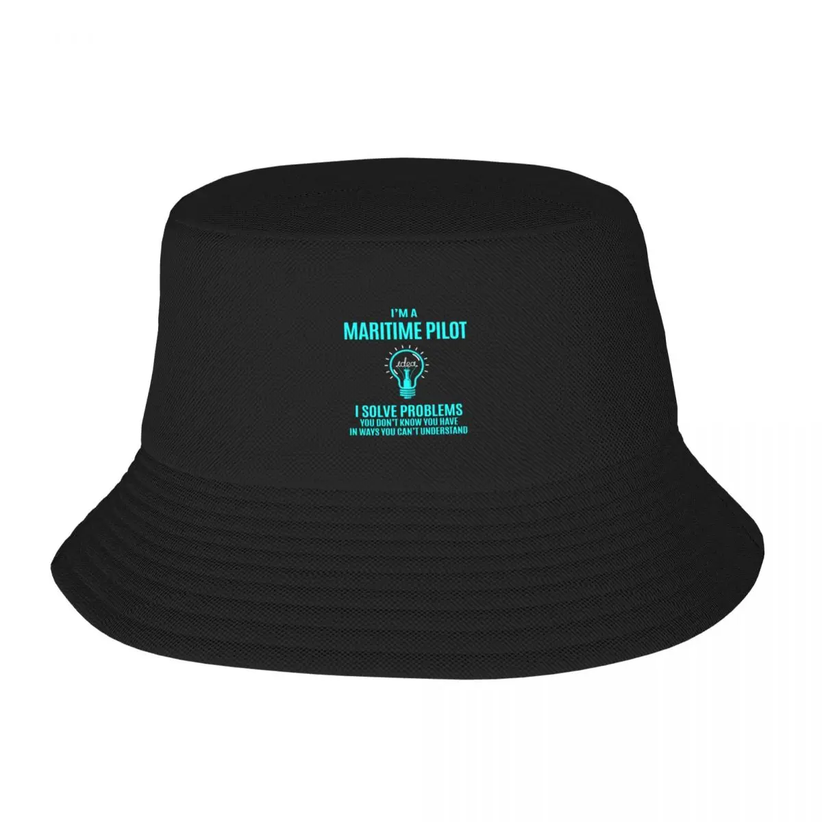 Maritime Pilot - I Solve Problems Bucket Hat Hip Hop black dad hat New Hat Woman Hats Men's