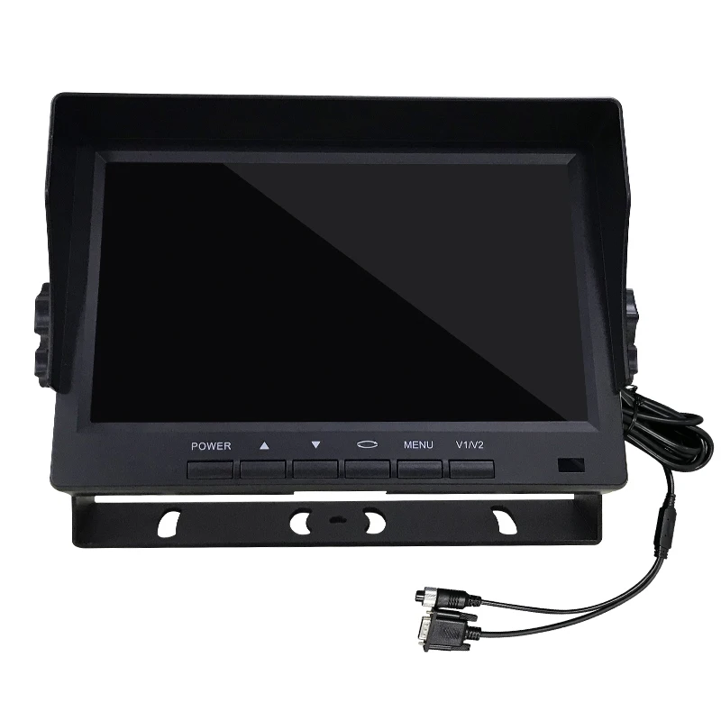 Car Monitor 7 inch VGA Output CCTV auto-compatible Security Surveillance LCD display screen with sun hat with U stand