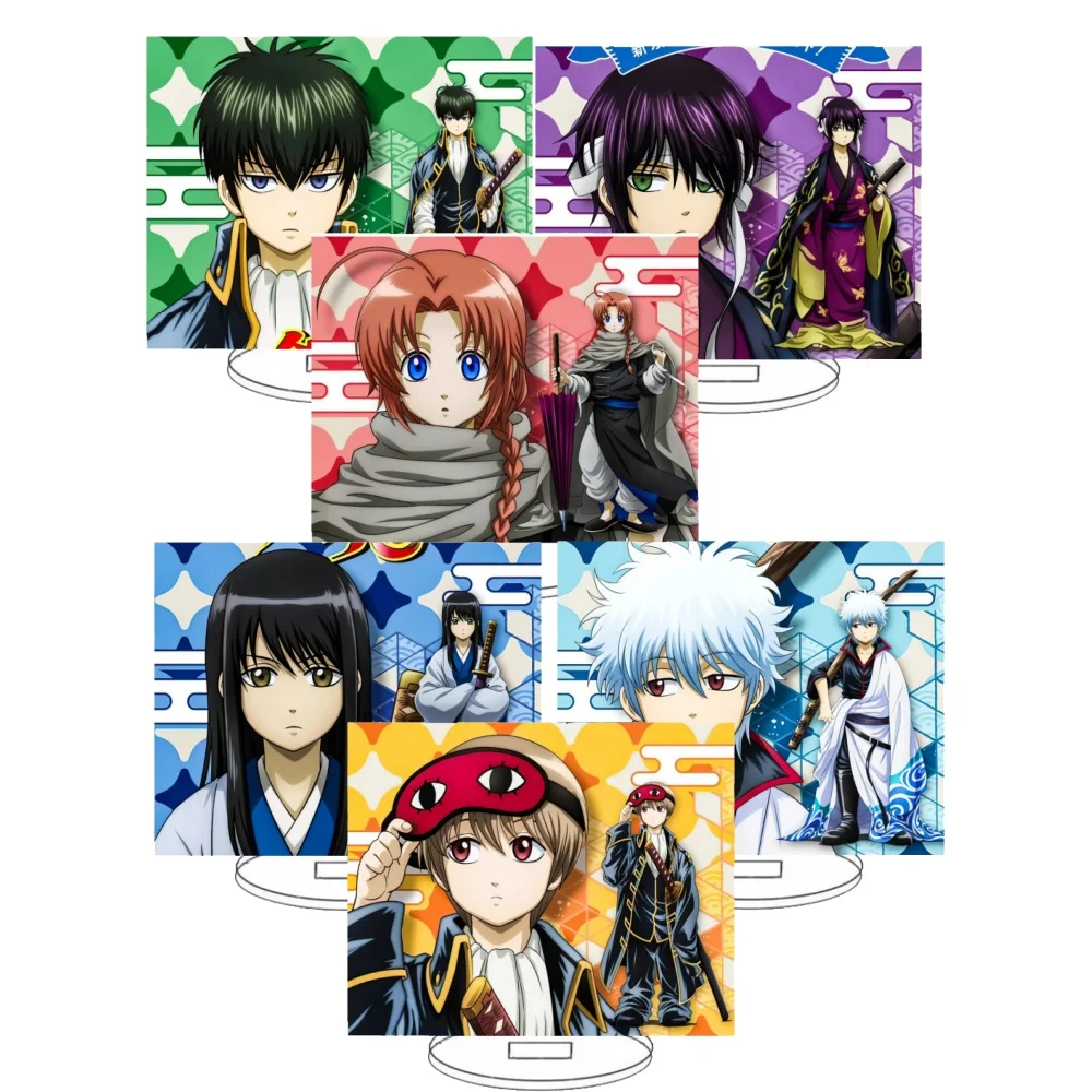 

10CM Anime Gintama Mr. Ginpachi's Zany Class cute Acrylic Stand Cosplay Charm Characters Ornament Accessories Christmas Gifts