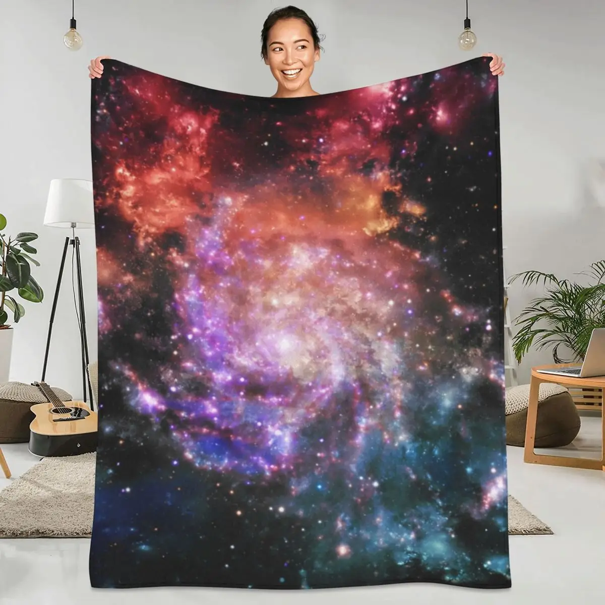

Galaxy Art Super Soft Blanket Print Outer Space Picnic Bedding Throws Winter Print Design Flannel Bedspread Sofa Bed Cover