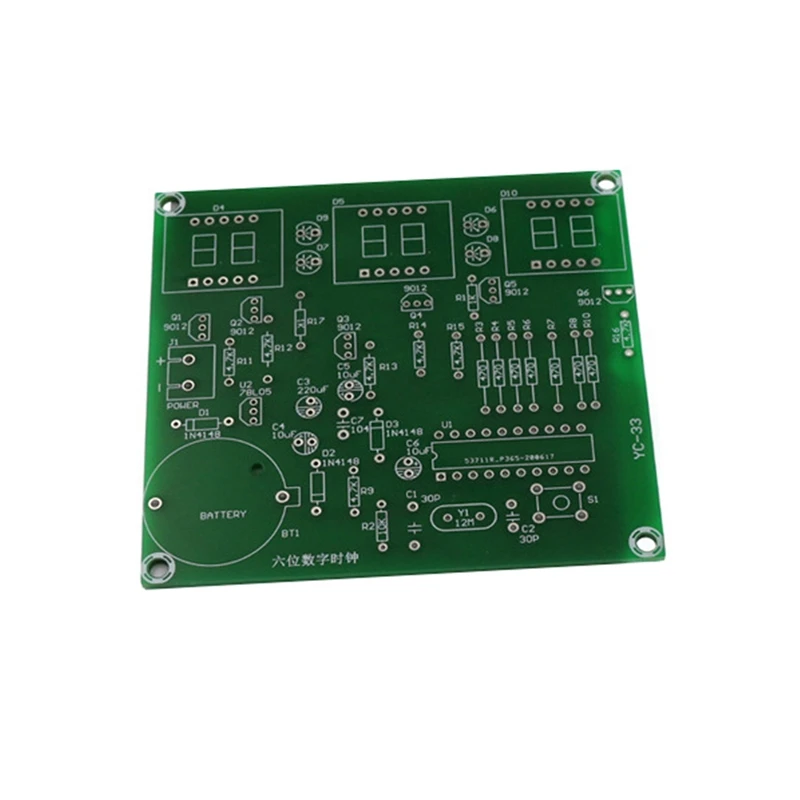 AT89C2051 6 บิต LED นาฬิกาอิเล็กทรอนิกส์โมดูลนาฬิกาปลุกนับถอยหลังนาฬิกาจับเวลาดิจิตอลนาฬิกาอิเล็กทรอนิกส์ DIY ชุด