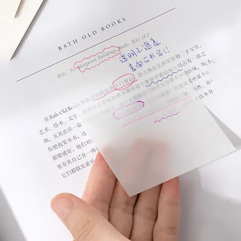 투명 접착 메모지, 방수 접착 메모 패드, 데일리 투 할 일 목록, 사무실 액세서리용