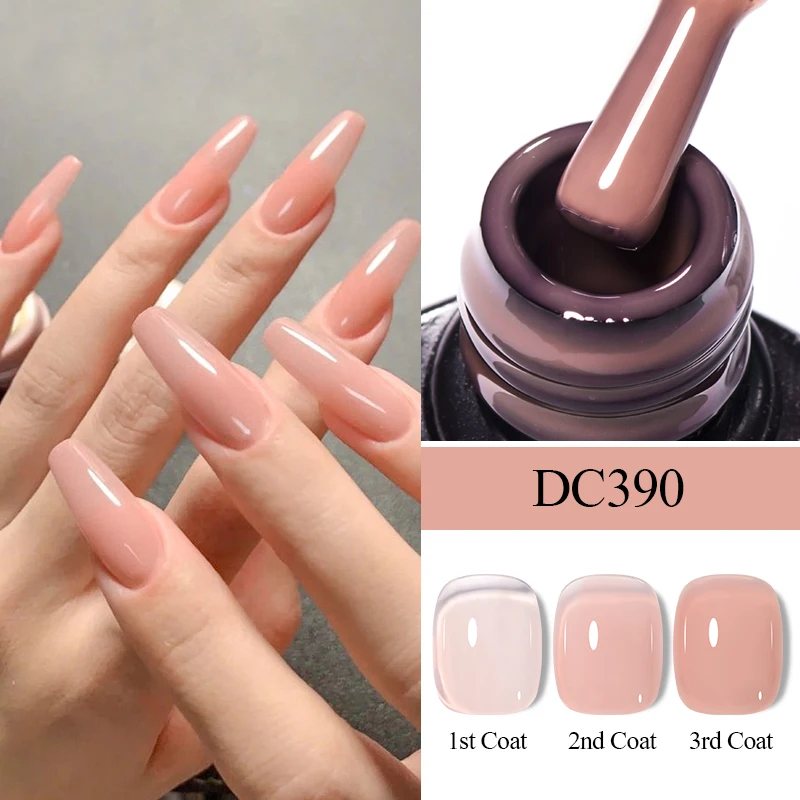 Mtssii 7ml Translucent Jelly Rubber Base Gel White Nude Pink Clear Semi Permanent Nail Gel Polish UV Gel Nail Art Manicure 