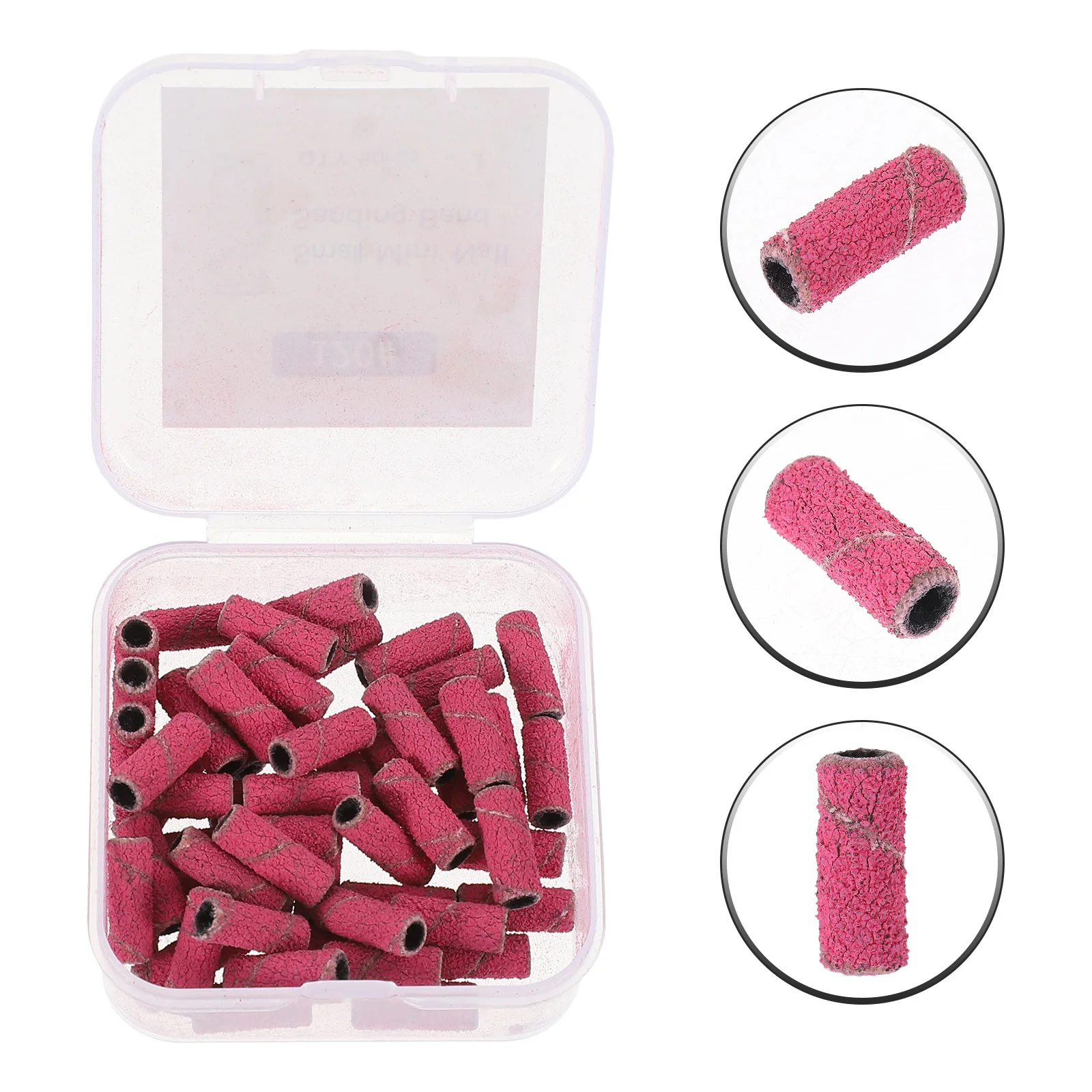 วงแหวนขัดเล็บ 50 ชิ้น อเนกประสงค์ สำหรับเล็บธรรมชาติและเล็บอะคริลิค ขนาดกะทัดรัด พกพาสะดวก สำหรับทำเล็บมือและเล็บเท้า