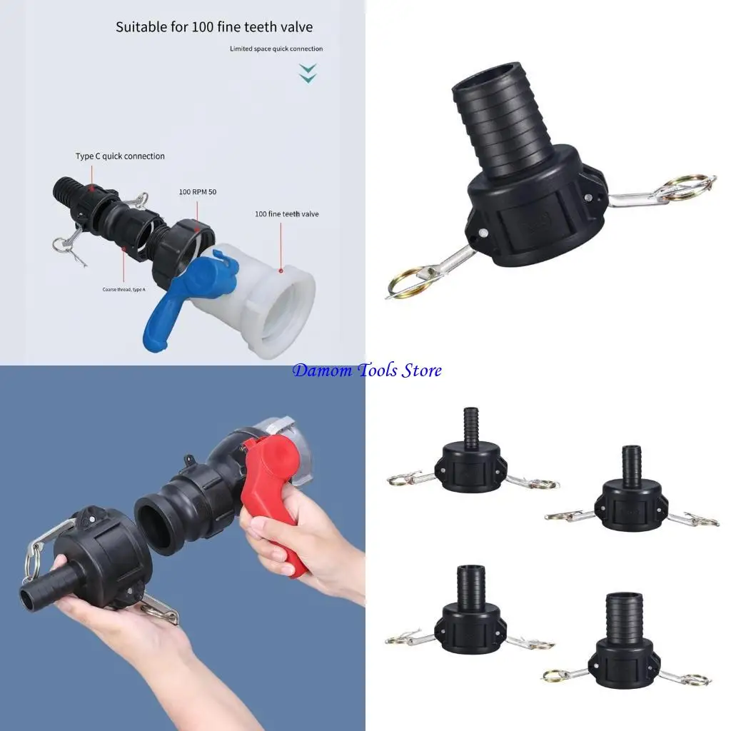 

57BE C Type Quick Connector Cams Lock Hose Fittings Drain Adapter Easy to Use