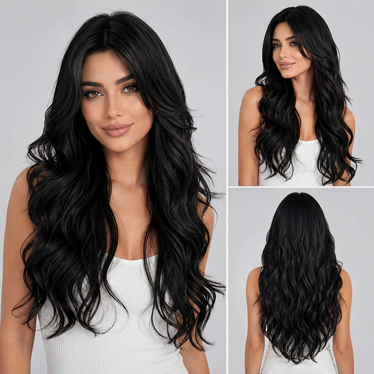 Heat Resistant Synthetic Long Curly Wig, Full Hat Lace Free, Cosplay Party Wig, Natural Look Stylish Long Curly Wig