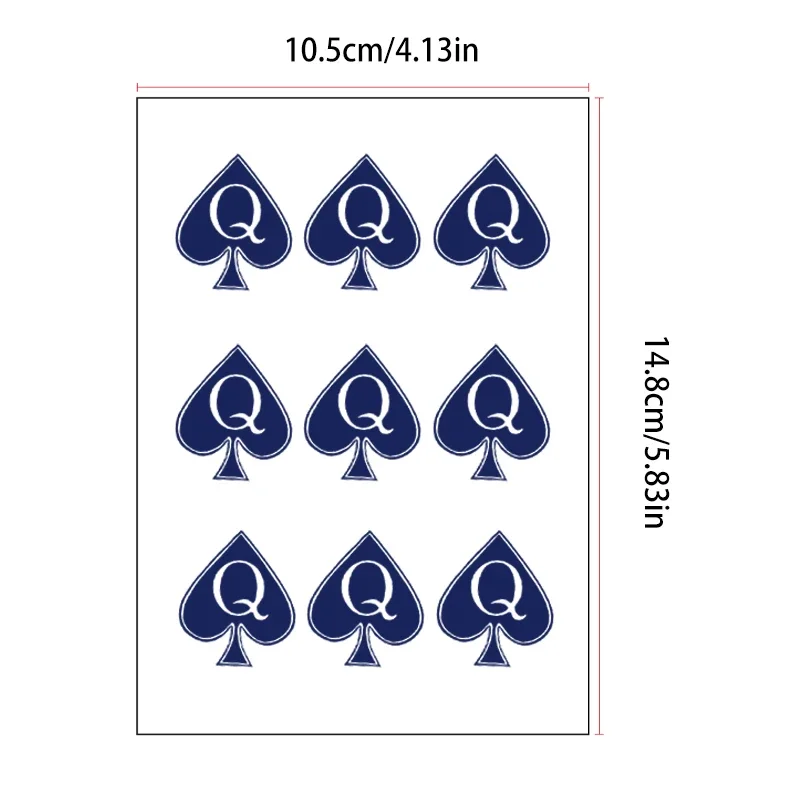 Spade Q tattoo sticker tijdelijke sticker waterdicht en langdurig kruidensap wegwerpsticker sexy tattoo sticker
