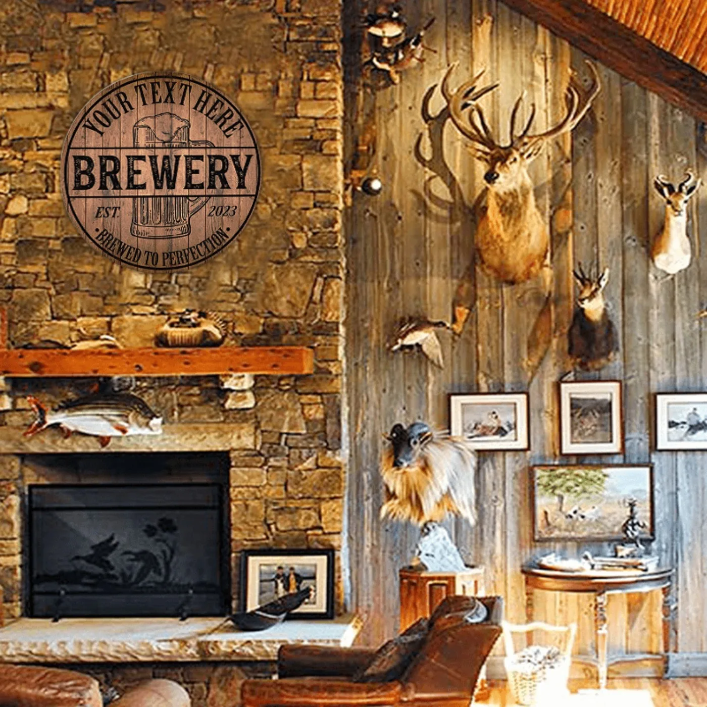 1pc Personalized Vintage Brewery Metal Sign, 8x8 Inch, Dustproof & Waterproof (Only Decoration)