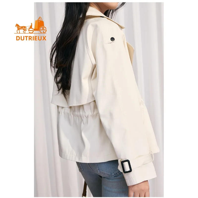 2026 New Spring and Autumn Women's Short Comfortable Trench Coat, Casual and Versatile Jacket for Women