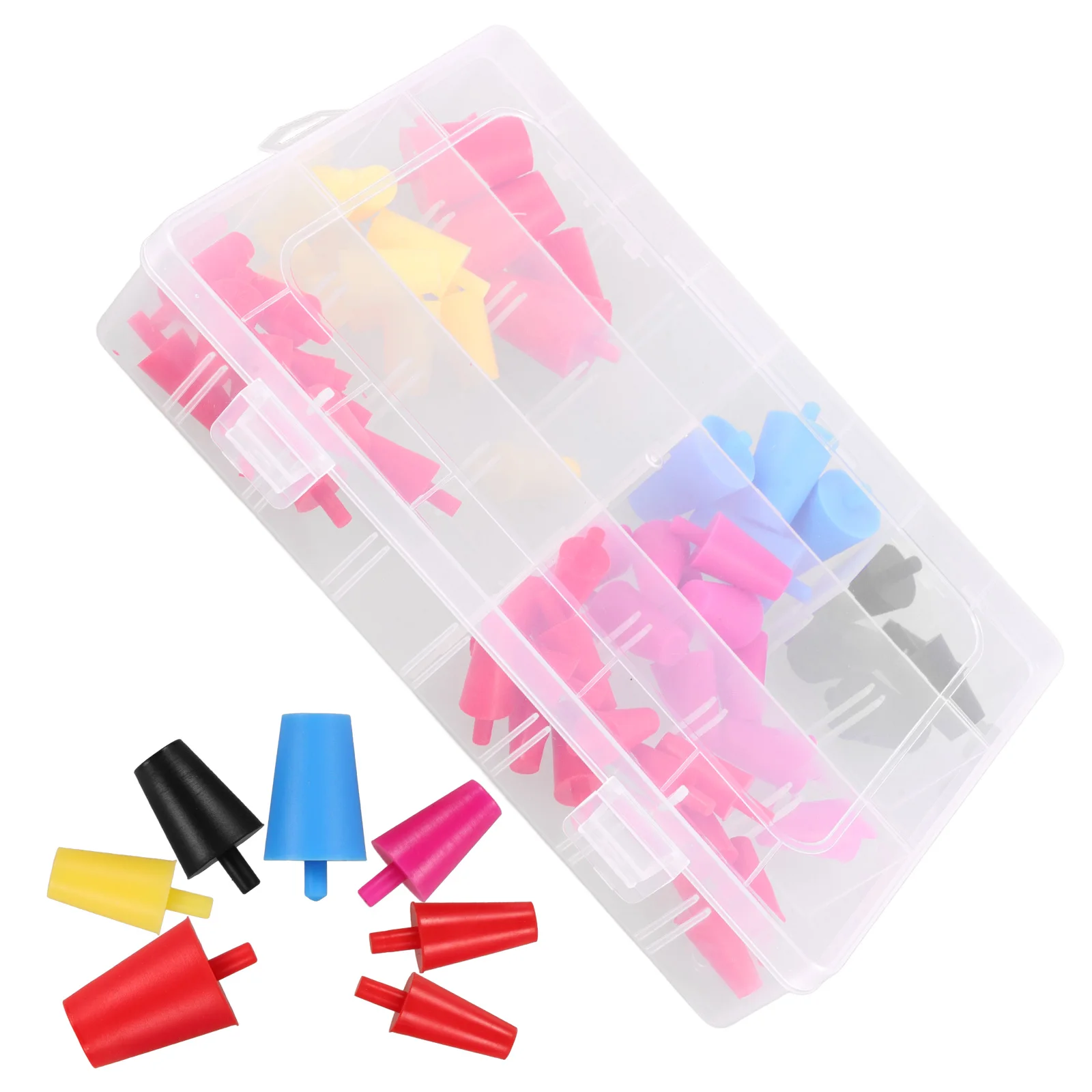 

60 Pcs Silicone Rubber Stopper Plugs for Holes Assorted Sizes High Temperature Resistant Spray Paint Coating Protection