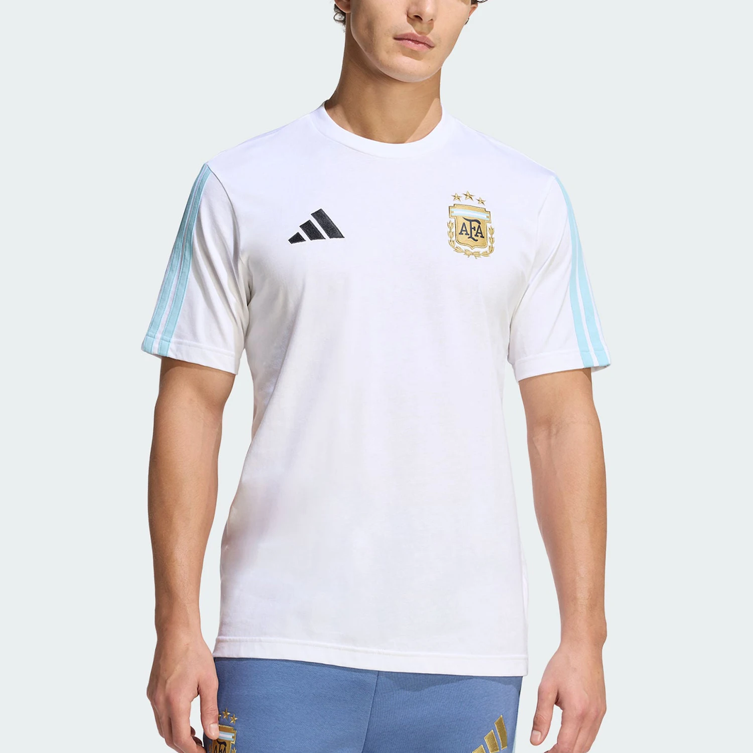 Adidas genuine men's football soft and comfortable short sleeved jersey KF0327