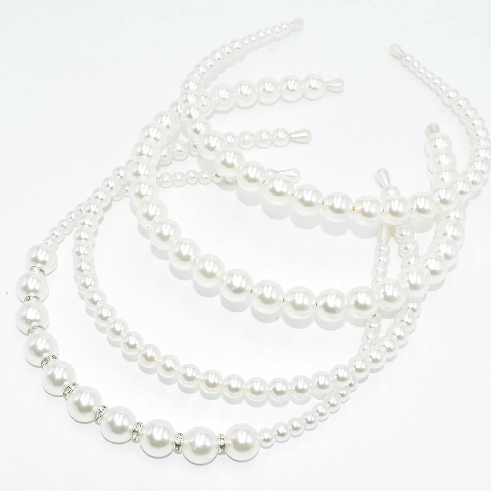 

Elegant Hair Hoops Wedding Headband Handmade String Hair Accessory Bridal Headdress Hair Wrap