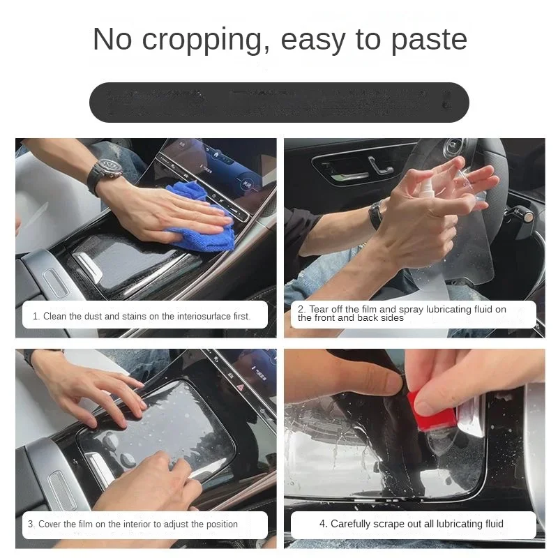 لجيلي Preface 2025 PPF طبقة حماية الملحقات الداخلية شفافة بولي TPU الملاحة والعتاد لوحة وحدة التحكم المركزية ملصق #6