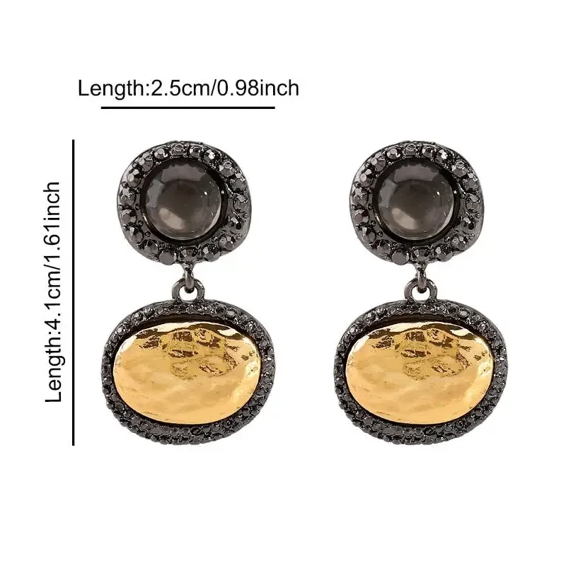 أقراط مذهلة مرصعة بالجواهر من حجر الراين؛ قلادة دائرية عتيقة بوهيميا للنساء؛ هدية مثالية لحفلات الولائم