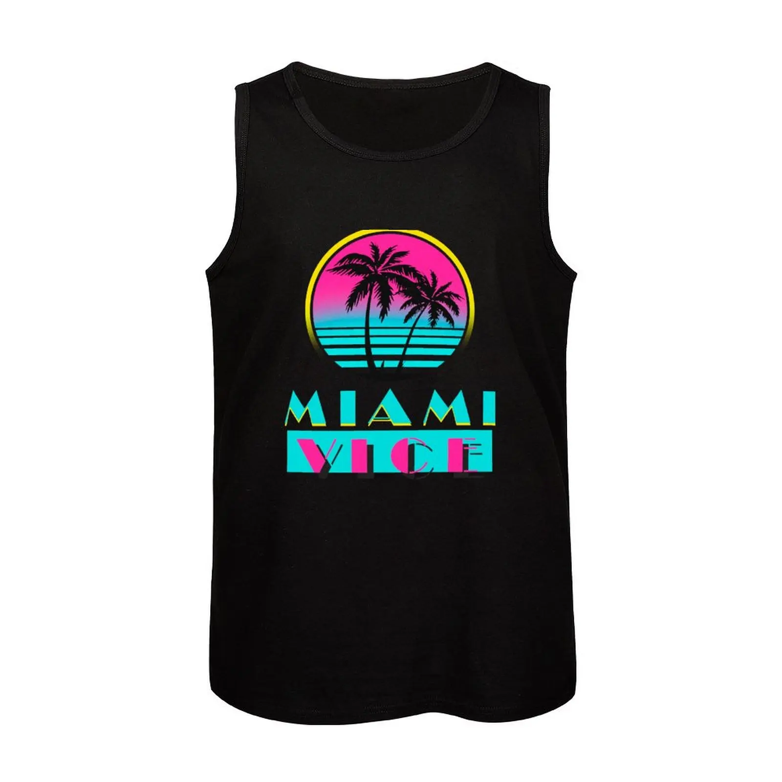 Miami Vice Tank Top męski męski designerski strój męski bez rękawów koszulki gimnastyczne męskie